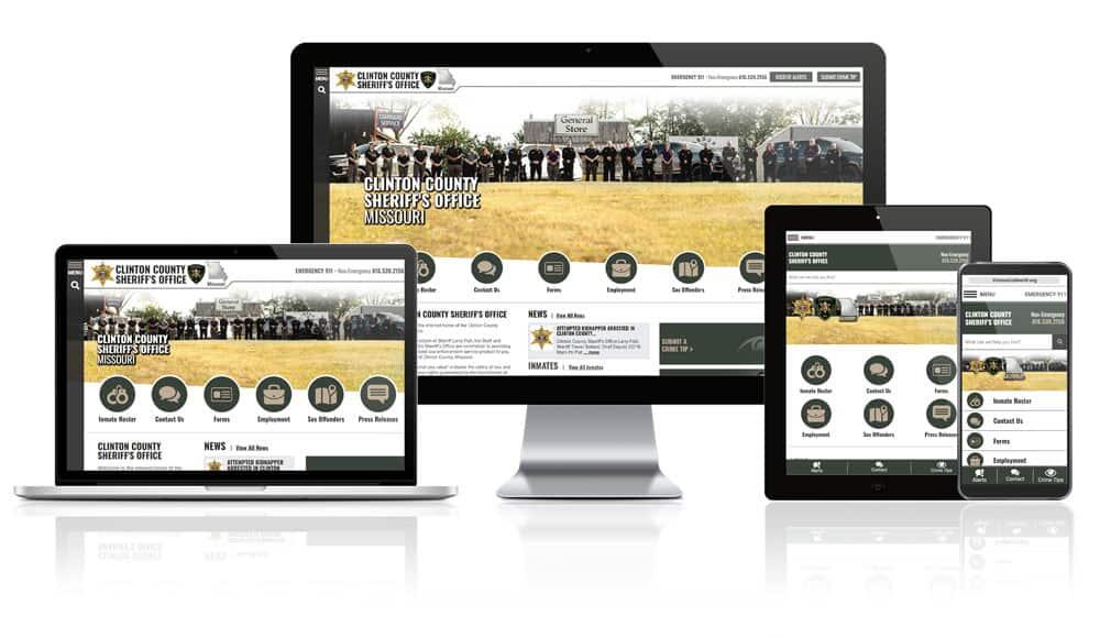 Clinton County Sheriff responsive website mockup