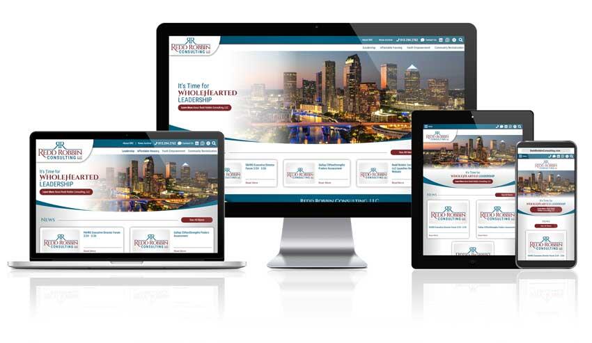 Responsive Website Mockup of Redd Robbin Consulting, LLC Website
