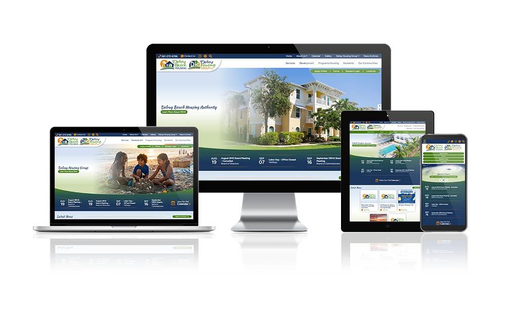 Delray Beach Housing Authority responsive website mockup