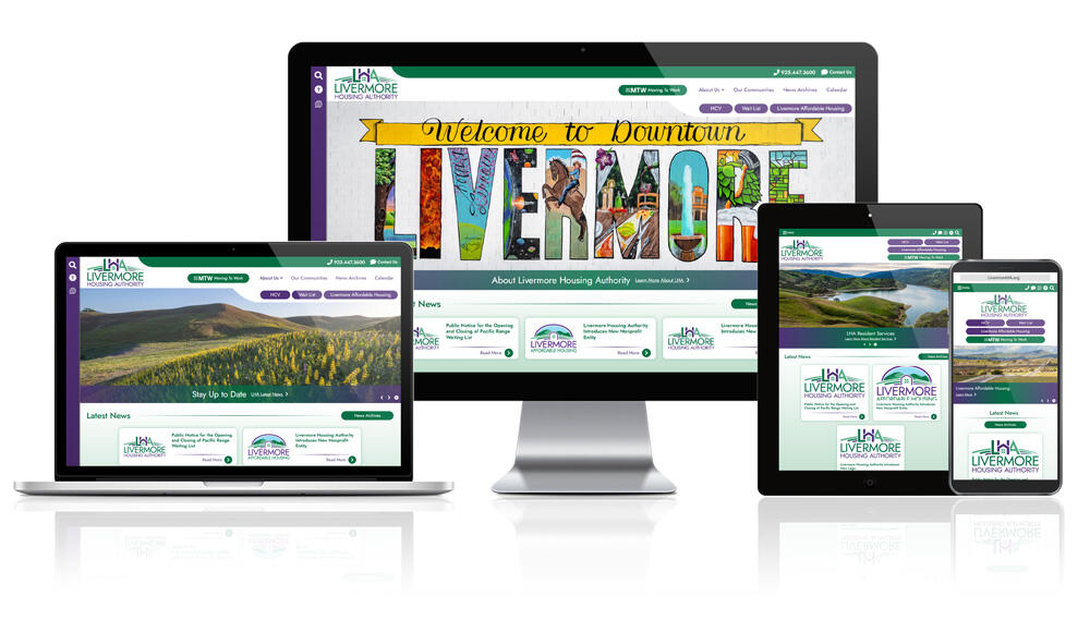 Livermore Housing Authority Responsive Website Mockup