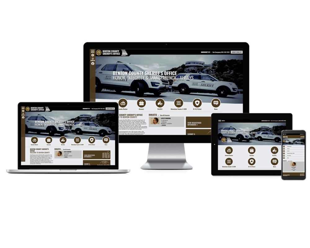 Benton County Sheriff Website Screen mockups