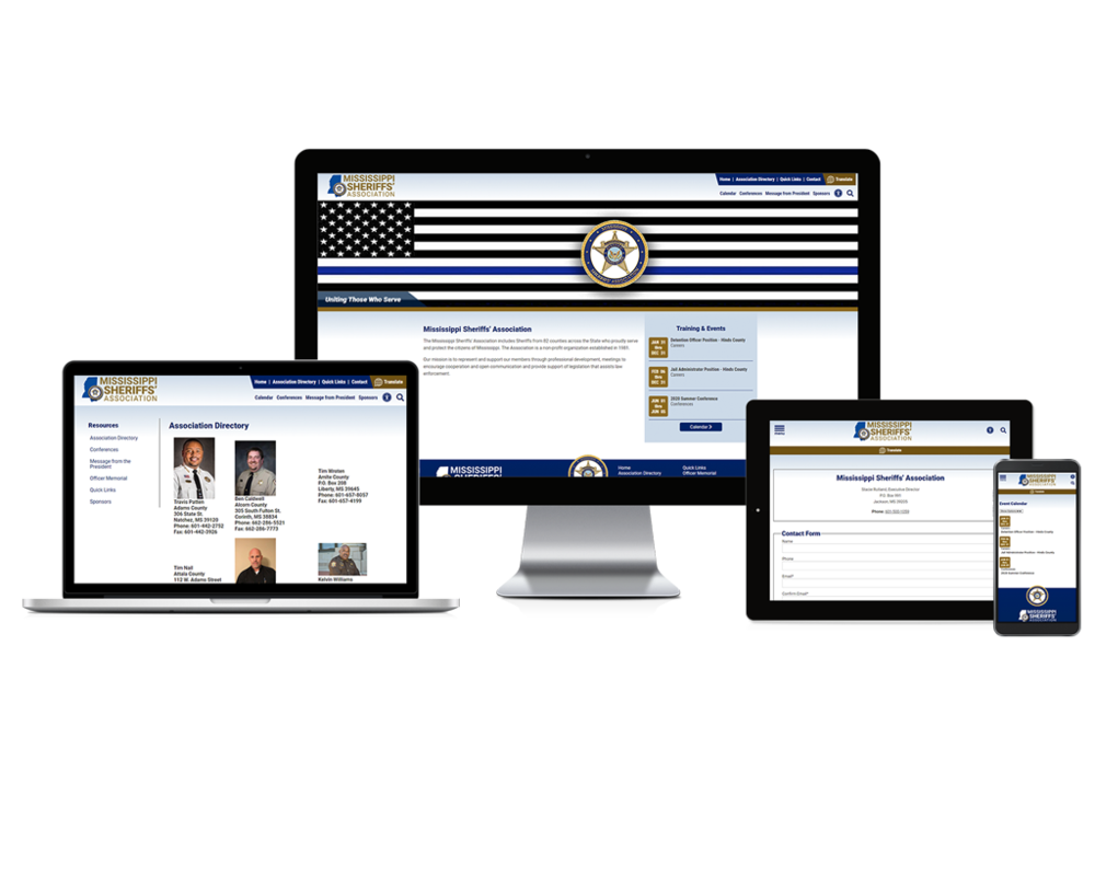 MSSA Responsive Screen Mockups