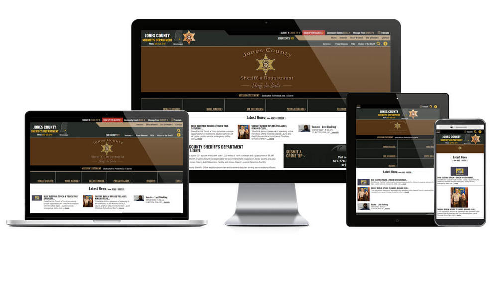 Jones County Sheriff's Office Website Portfolio