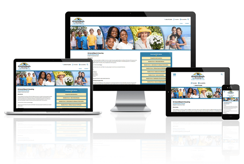 Ormond Beach Housing Authority website mockup