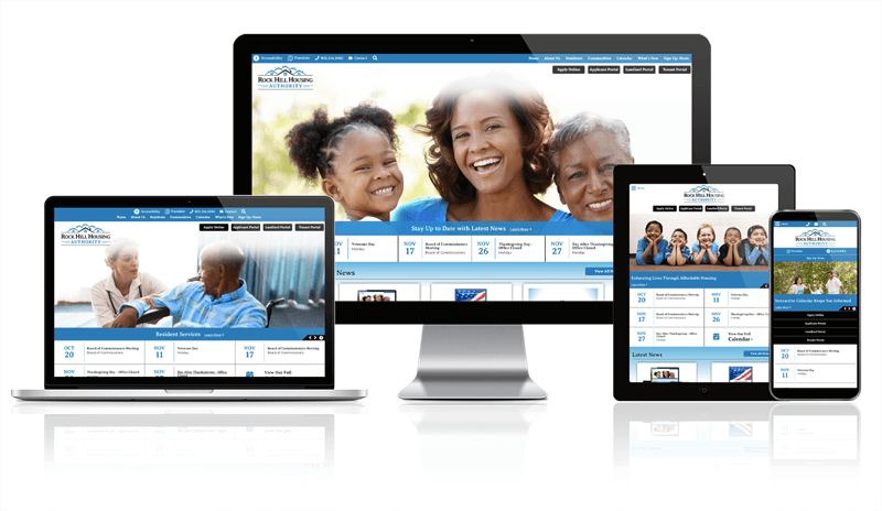 Rock Hill Housing Authority website mockup