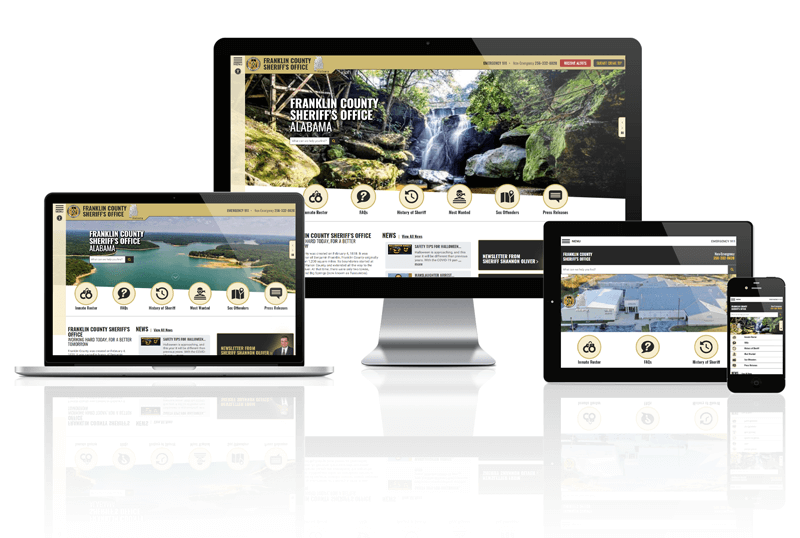 Franklin County Sheriff website responsive screen mockup