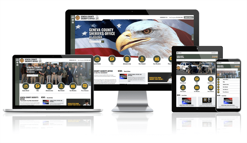 Geneva County Sheriff responsive website mockup