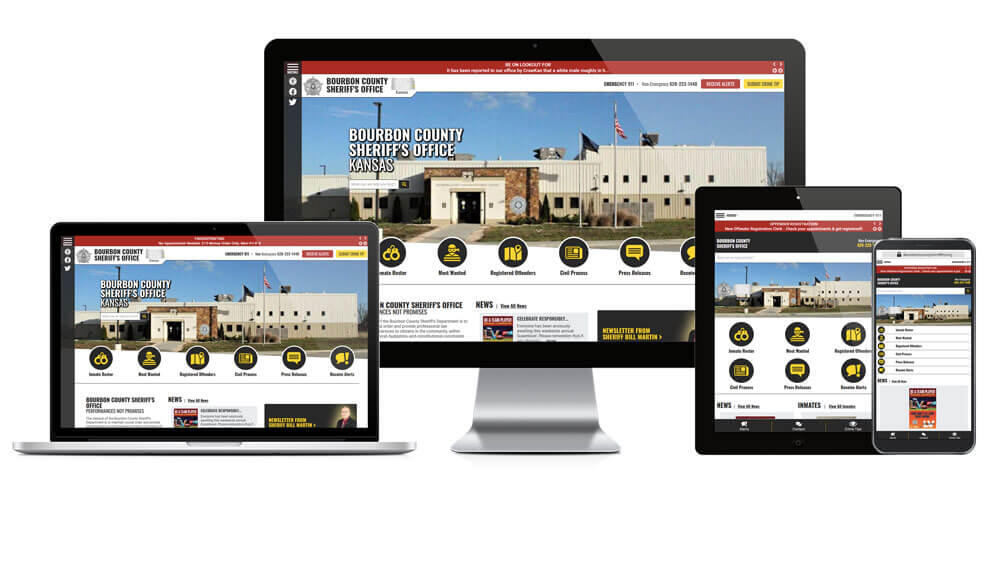 Bourbon County Sheriff responsive website mockup