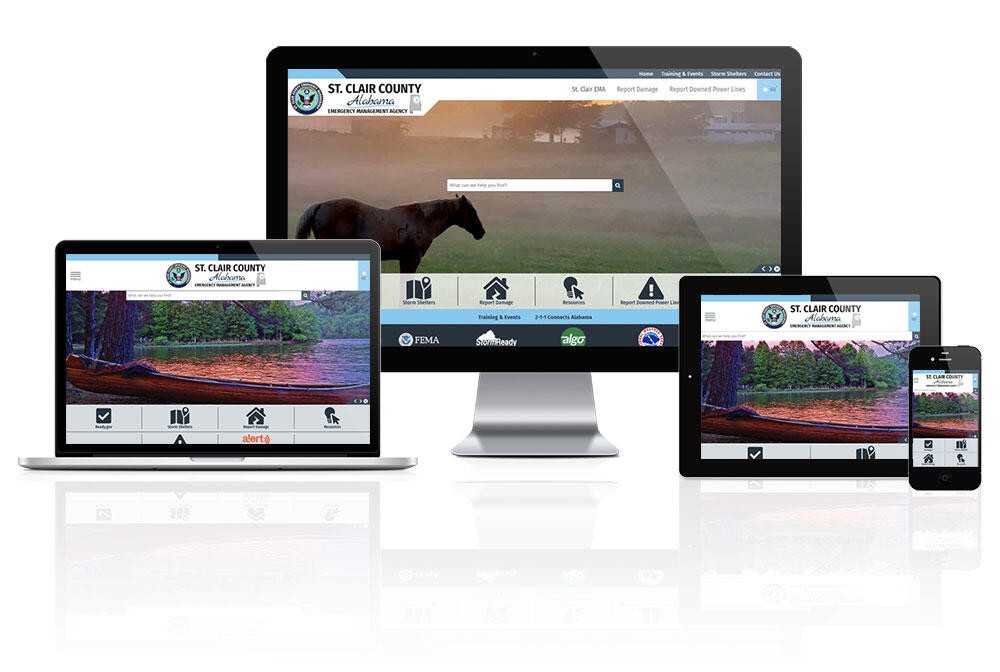St. Clair County EMA Website Screenshot