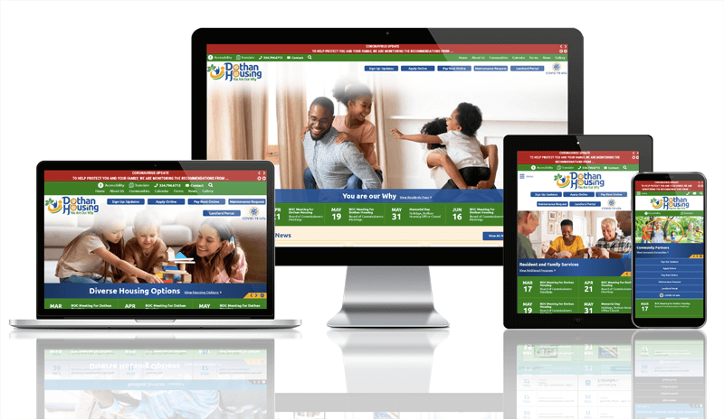Dothan Housing Responsive Website Mockup