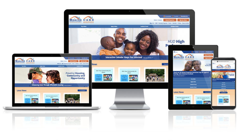 Monroe Housing Authority Website Mockup