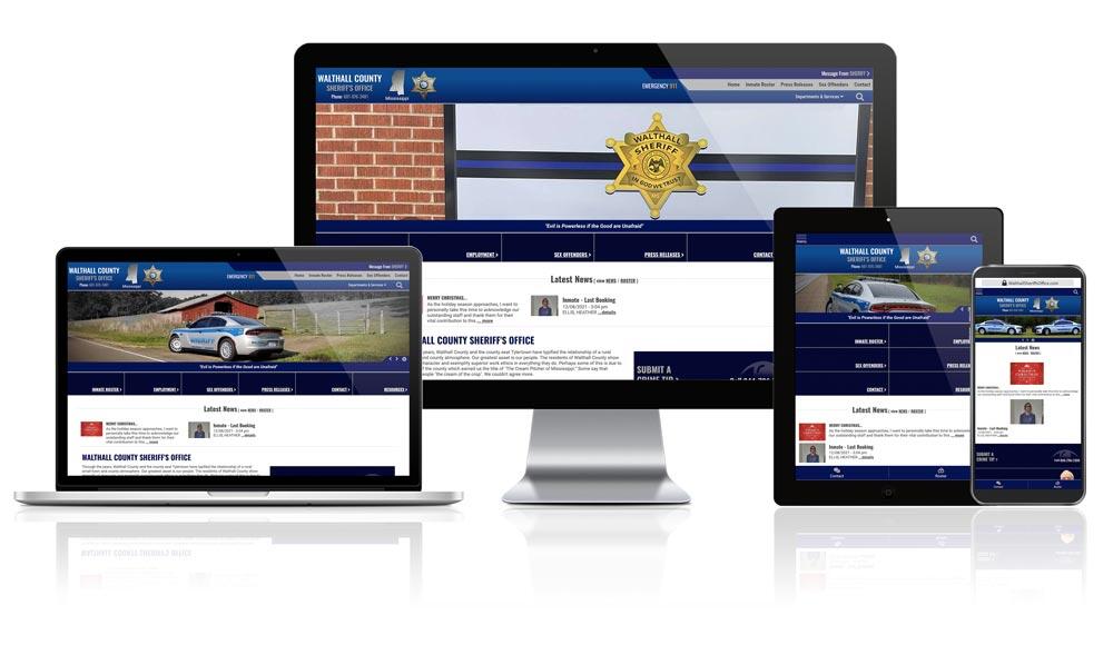 Walthall County Sheriff responsive website mockup