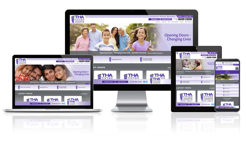 Tifton Housing Authority responsive website mockup