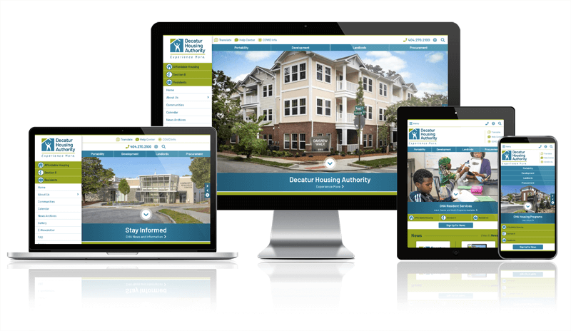 Decatur Housing Authority responsive website mockup