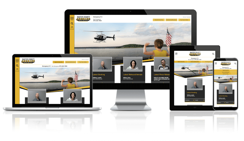 Baxter County Sheriff responsive website mockup