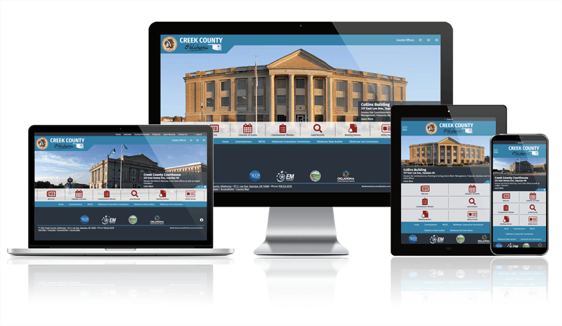 Creek County, Oklahoma responsive website mockup