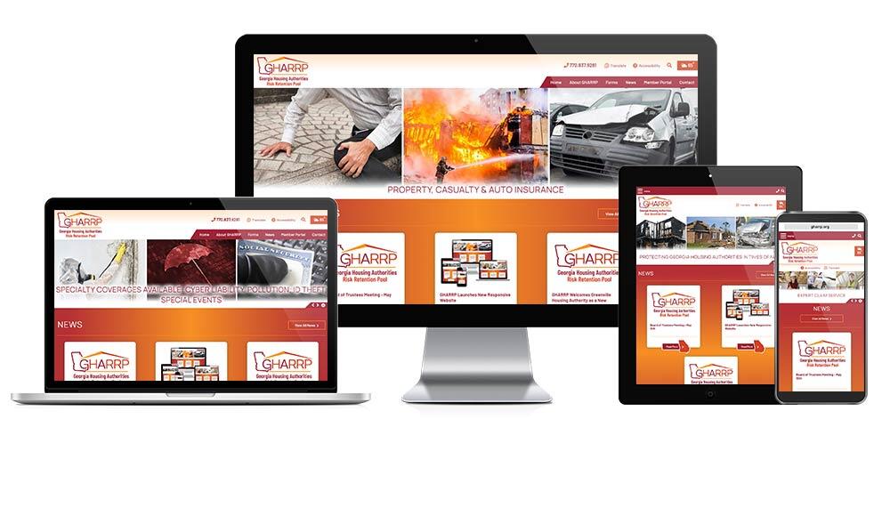Georgia Housing Authorities Risk Retention Pool responsive website mockup