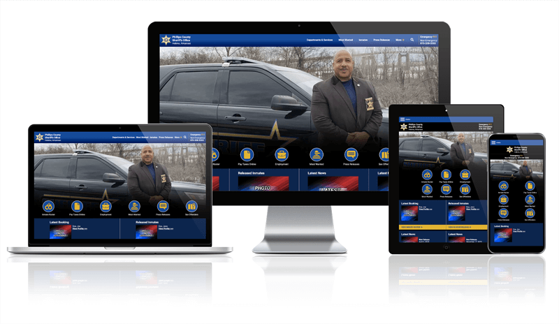 Phillips County Sheriffs Office responsive screen mockup