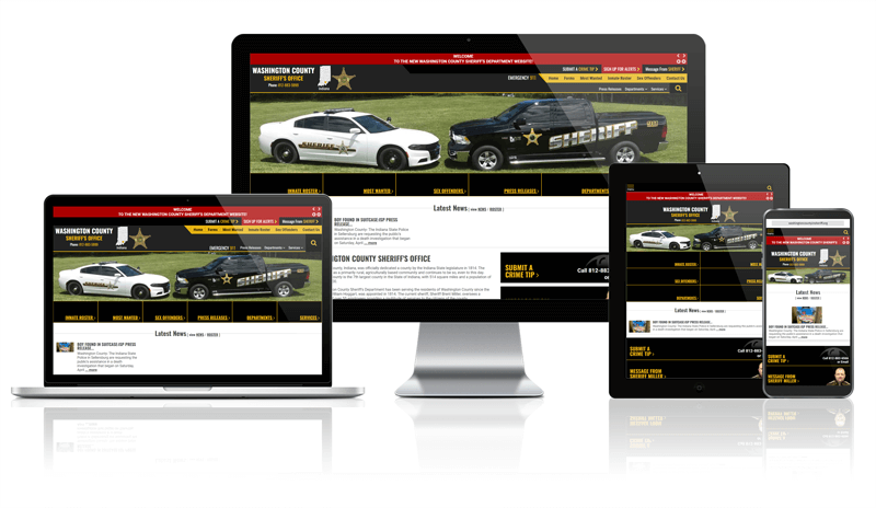 Washington County Sheriff responsive website mockup