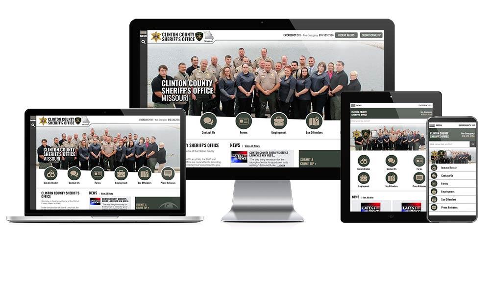 Clinton County Sheriff responsive website mockup