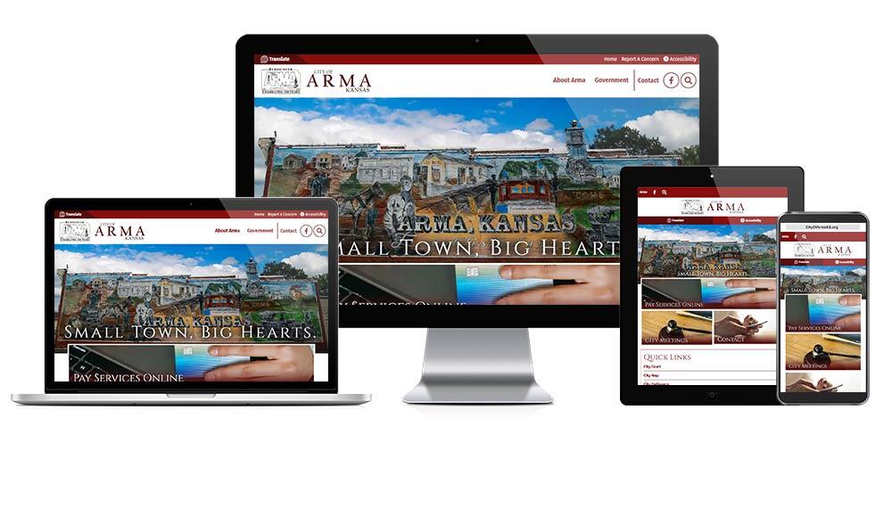 City of Arma KS Website Screenshot