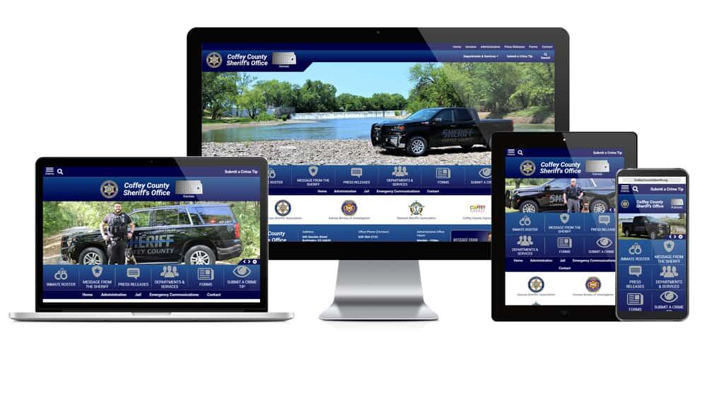 Coffey County Sheriff responsive website mockup.