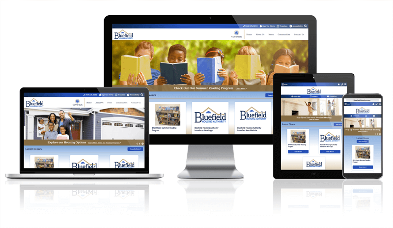 Bluefield Housing Authority responsive website mockup