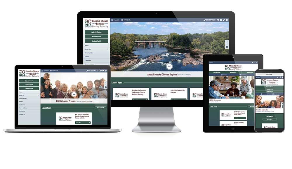 Roanoke-Chowan Regional Housing Authority responsive screen mockup