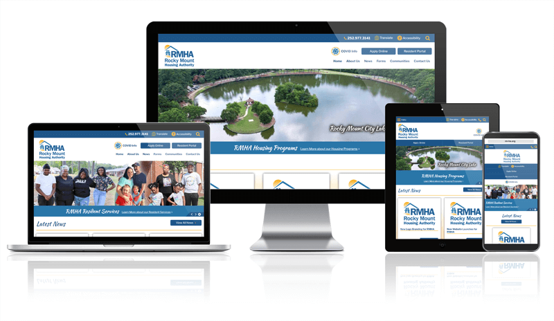 Rocky Mount Housing Authority responsive website mockup