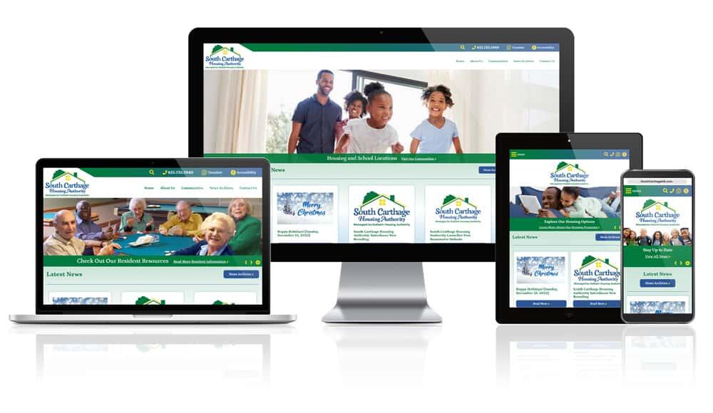 South Carthage Housing Authority responsive website mockup.