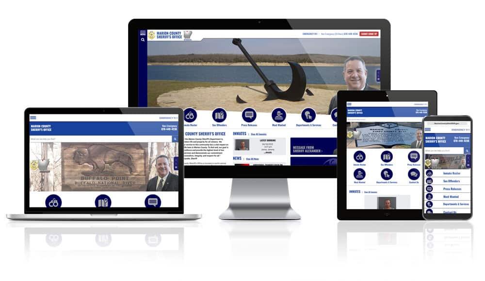 Marion County Sheriff's Office Arkansas Responsive Website Mockup