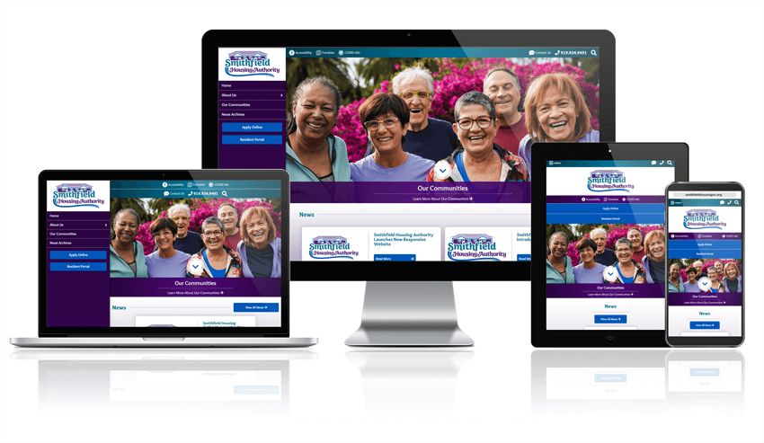 Smithfield Housing Authority responsive website mockup