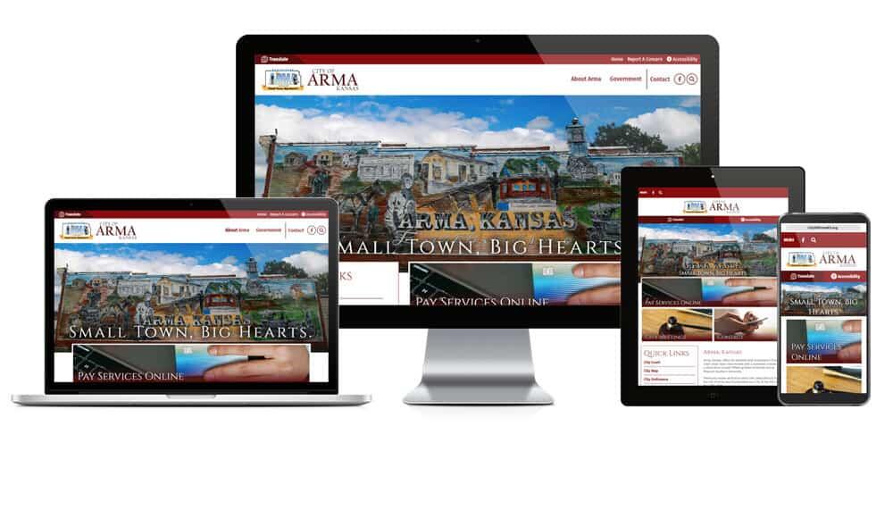 City of Arma KS Responsive Website Mockup