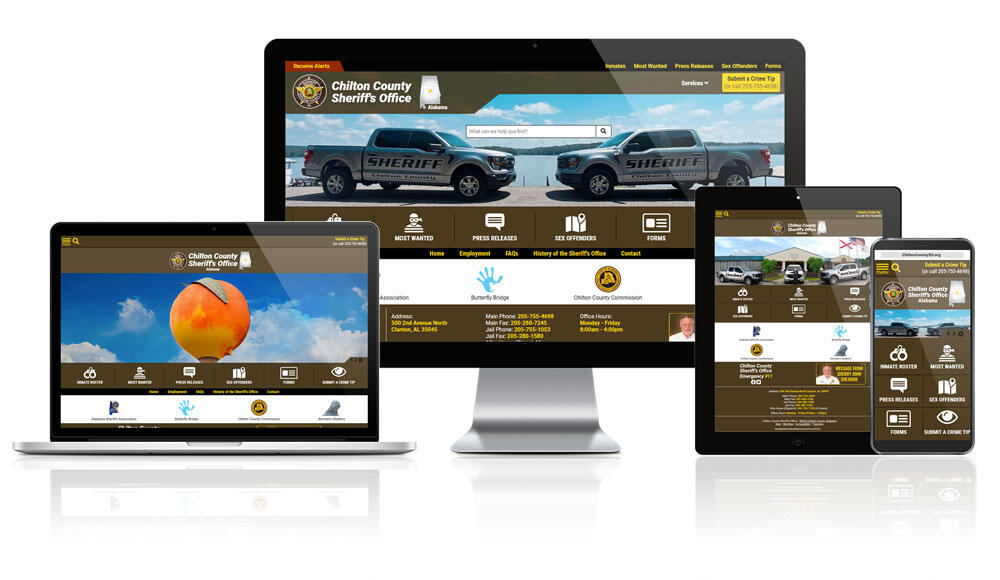 Chilton County Sheriff's Office Responsive Design Mockup