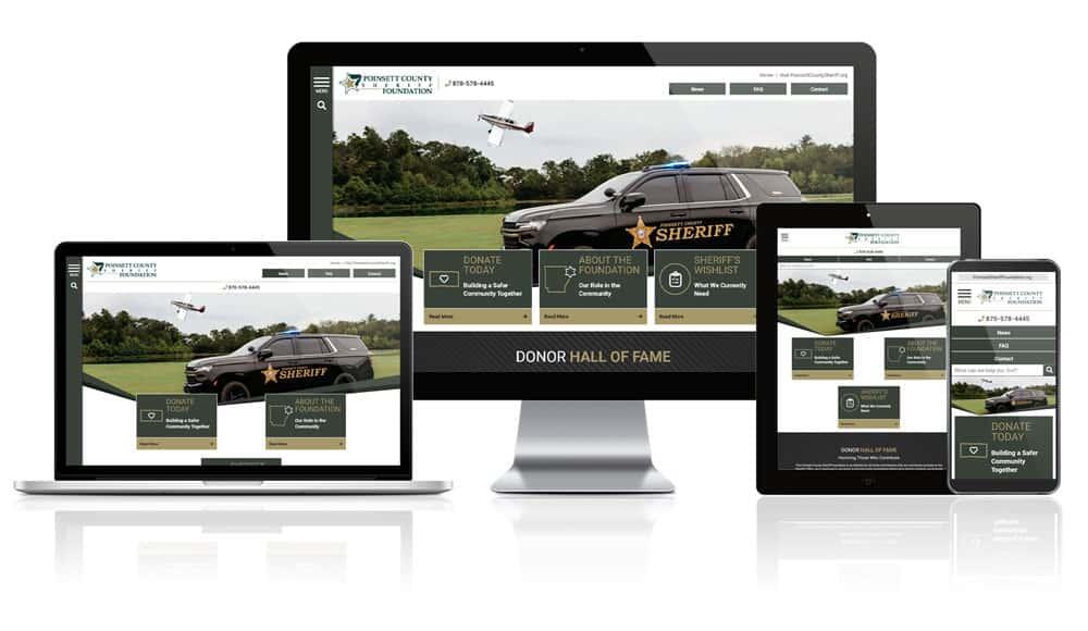 Poinsett County AR Sheriff Foundation Responsive Website Mockup