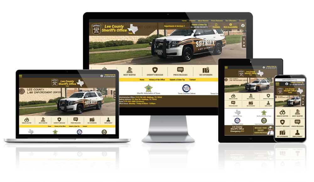Lee County Sheriff Office Website Screen mockups