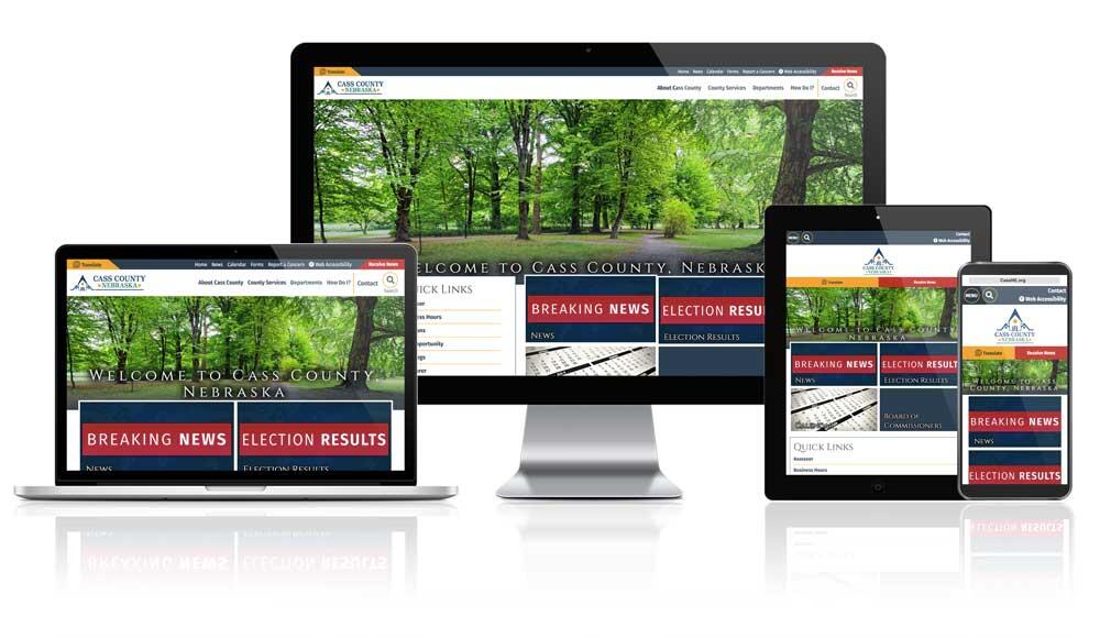 Cass County Responsive Website Mockups