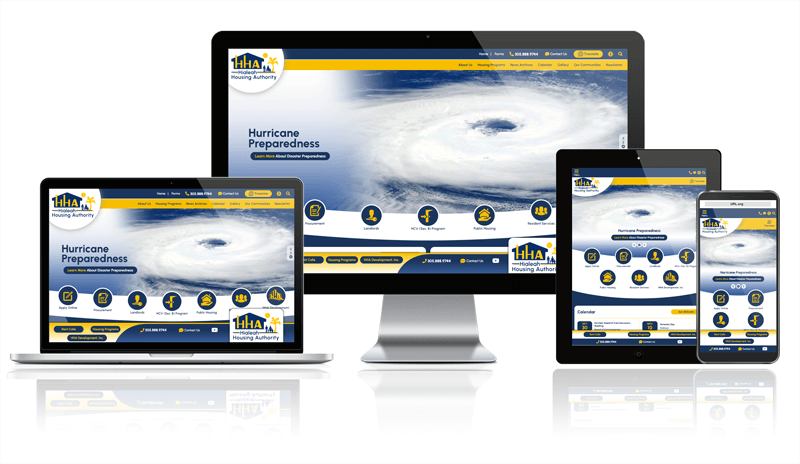 Hialeah Housing Authority responsive website mockup