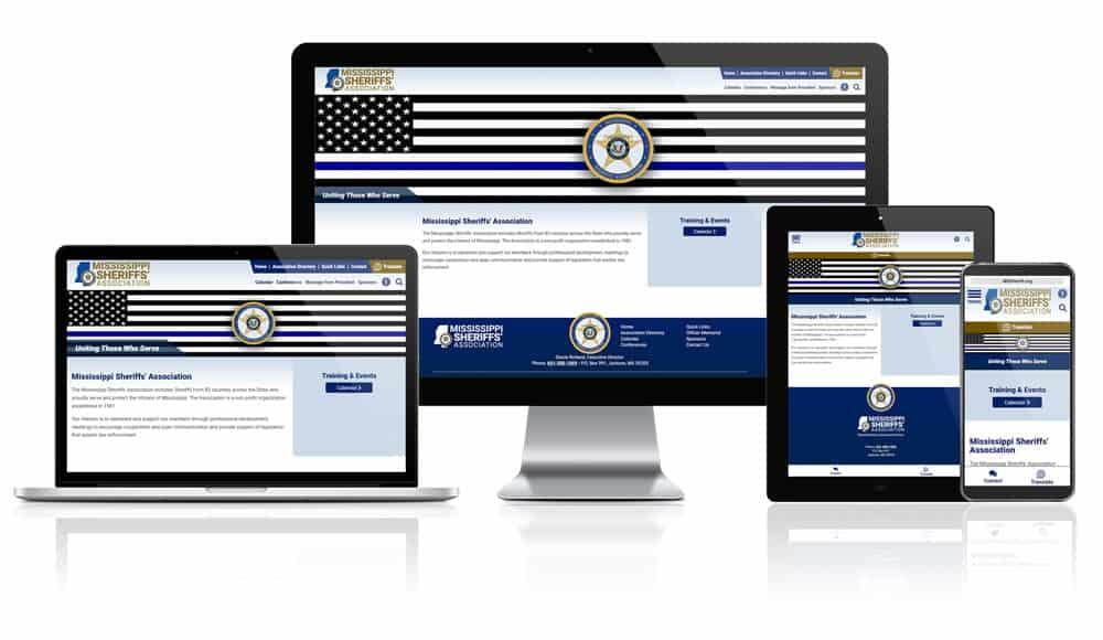 Mississippi Sheriffs' Association Responsive Website Mockups