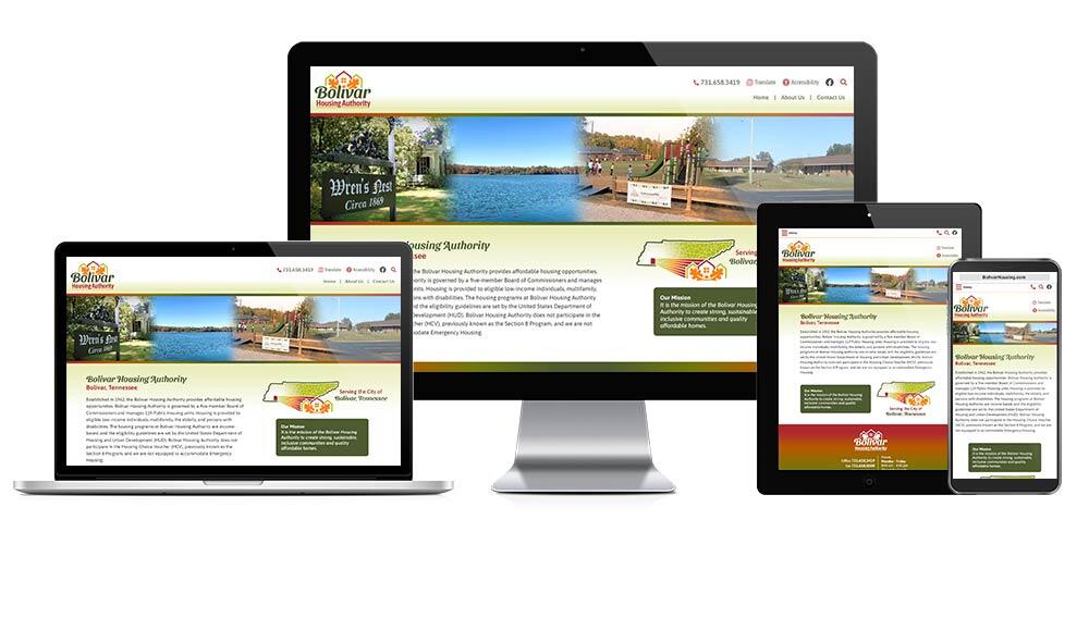 Bolivar Housing responsive website mockup