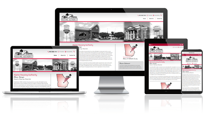 Alamo Housing Authority responsive website mockup