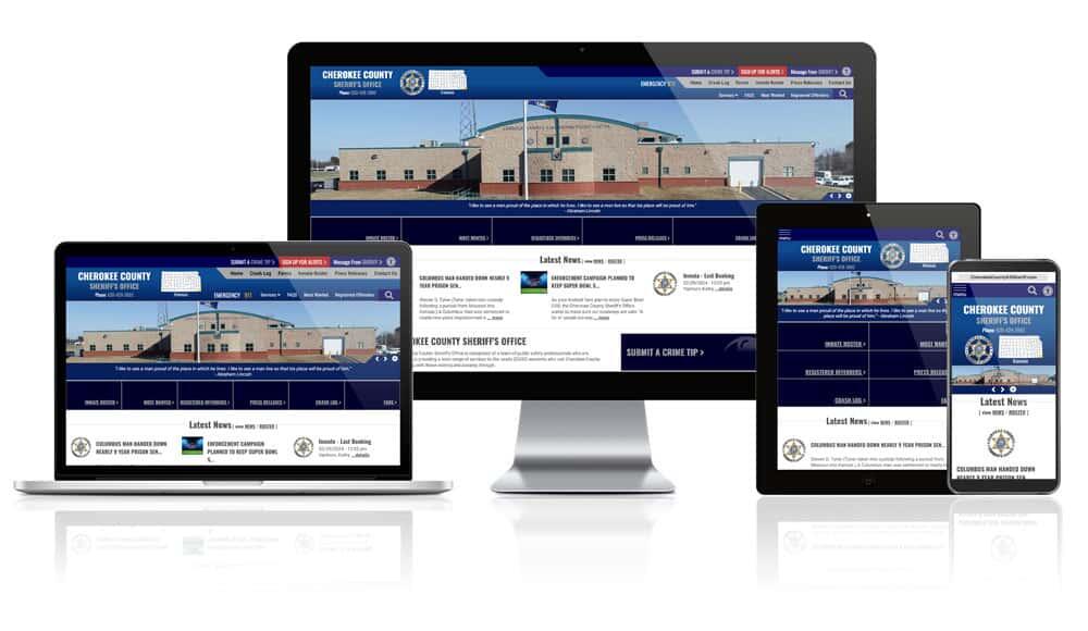 Cherokee County Sheriff's Office Website Responsive Screens Mockup