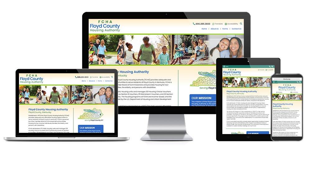 Floyd County Housing responsive website mockup